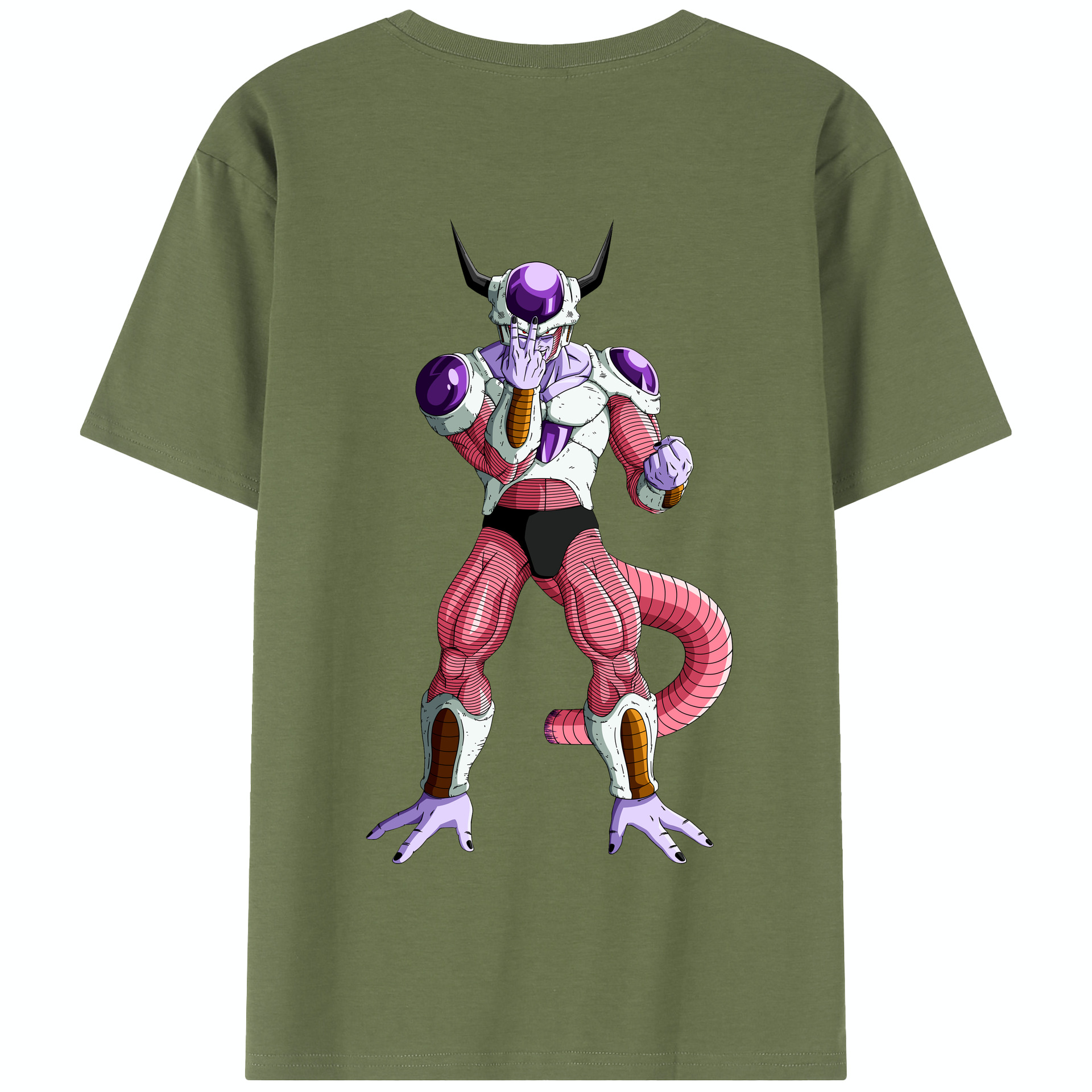 （画像用） ドラゴンボール フリーザ DRAGON BALL Frieza 綿100％半袖Tシャツ（背面プリント）
